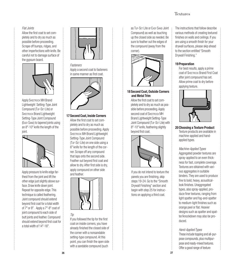 Textures | USG Manufactured Housing Handbook User Manual | Page 14 / 29