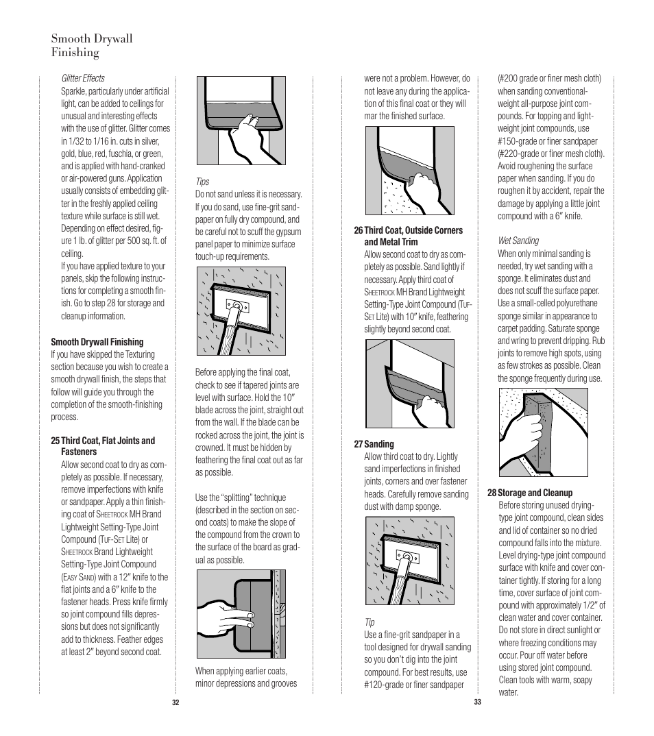 Smooth drywall finishing | USG Manufactured Housing Handbook User Manual | Page 17 / 29