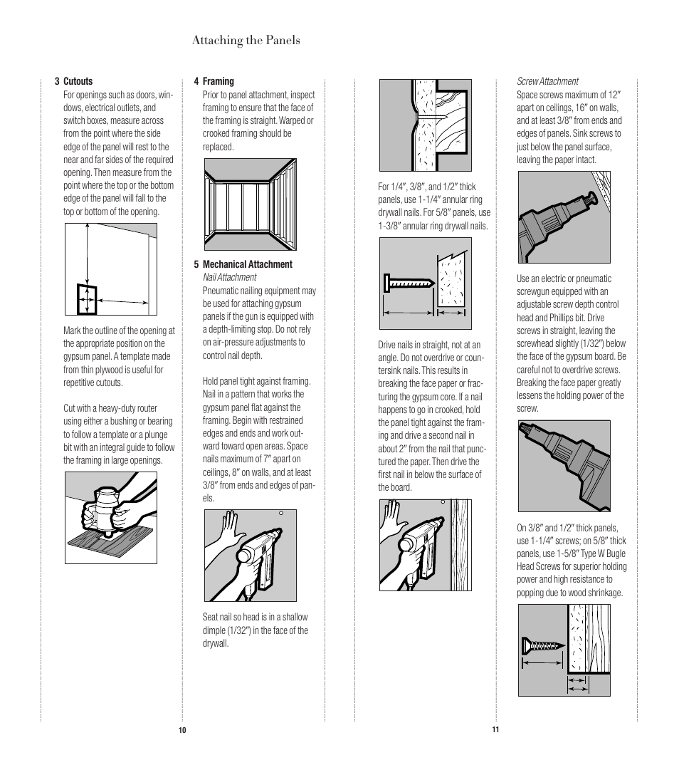 Attaching the panels | USG Manufactured Housing Handbook User Manual | Page 6 / 29