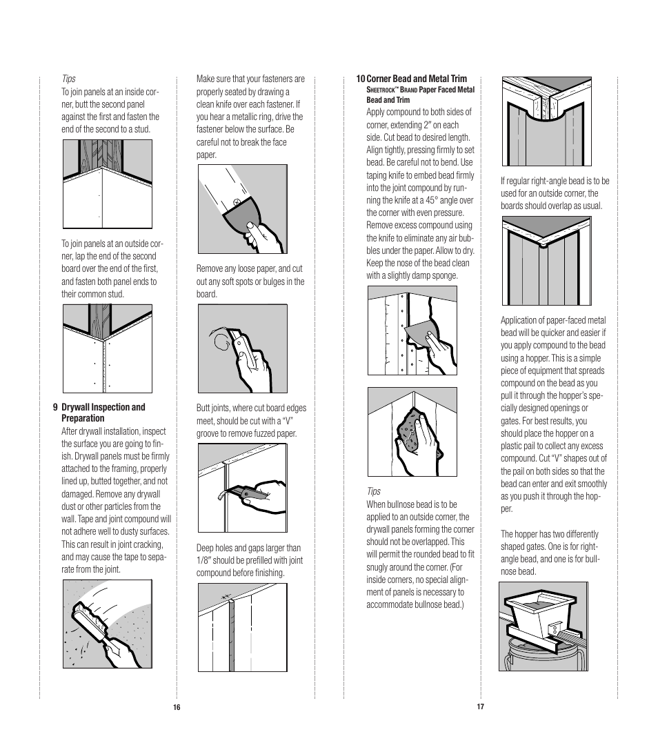 10 corner bead and metal trim | USG Manufactured Housing Handbook User Manual | Page 9 / 29