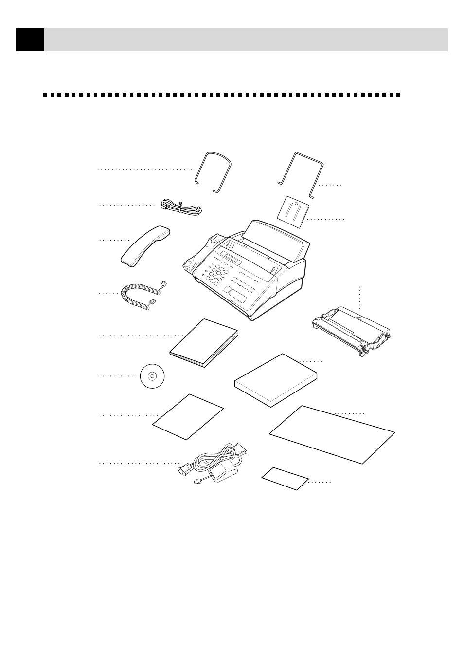 Packing list | Brother FAX 770 User Manual | Page 18 / 165