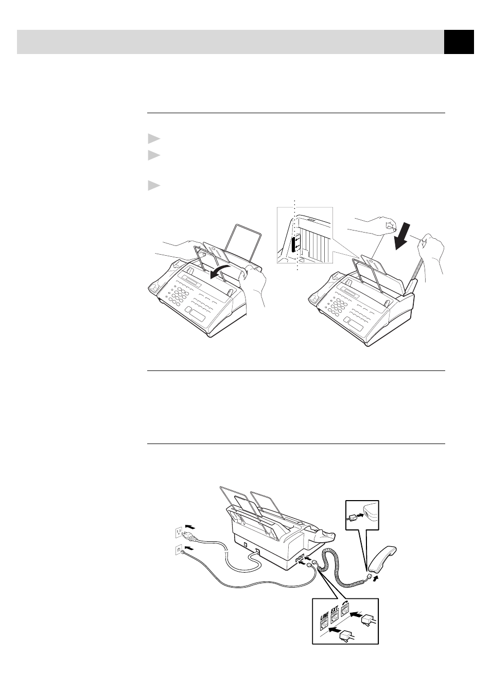 Load the paper, Acceptable paper, Connect the handset | Brother FAX 770 User Manual | Page 23 / 165