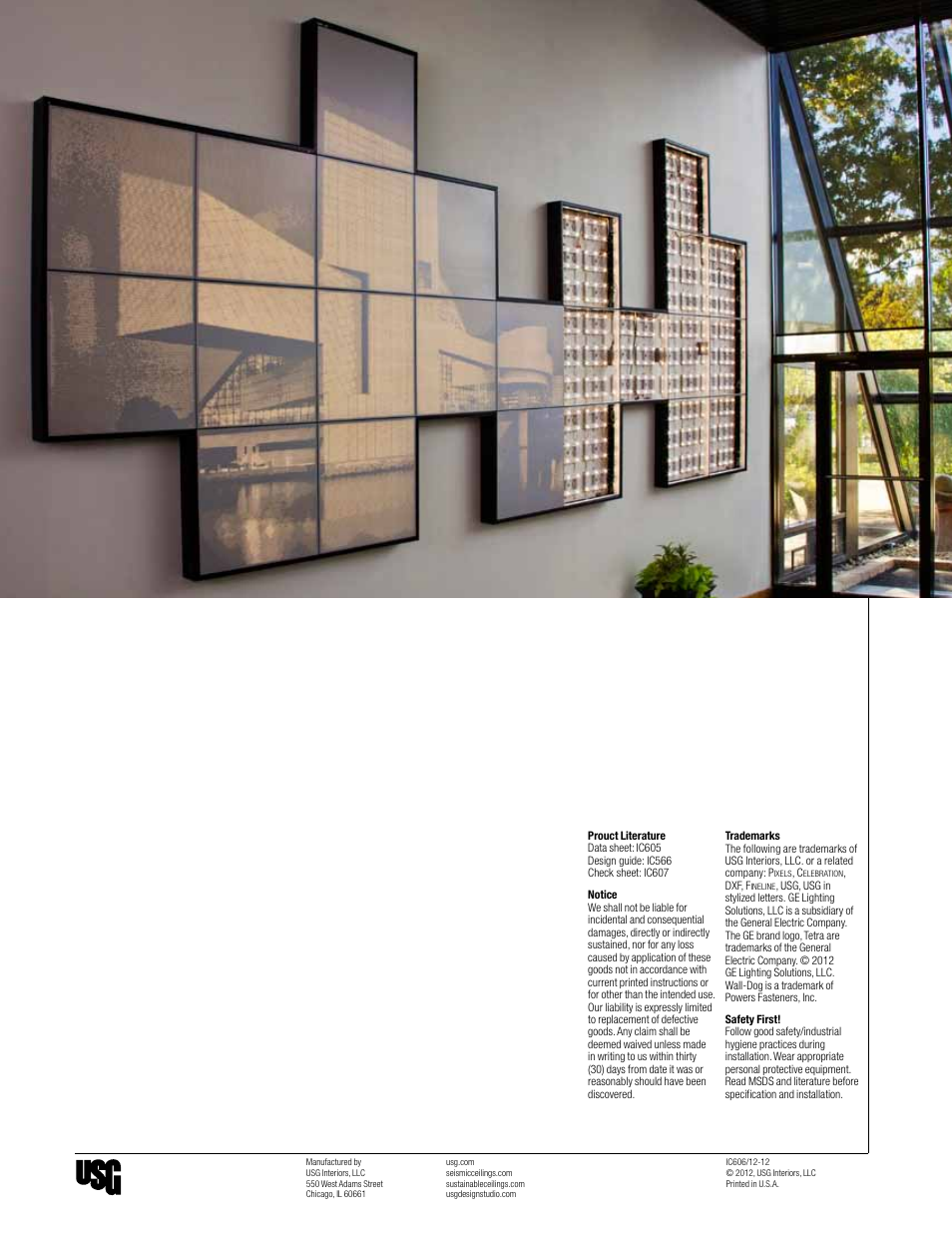 USG Pixels Wall Mounted User Manual | Page 36 / 36