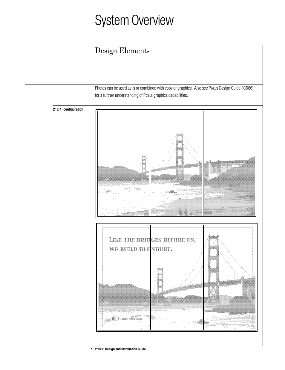 System overview, Design elements | USG Pixels Wall Mounted User Manual | Page 9 / 36