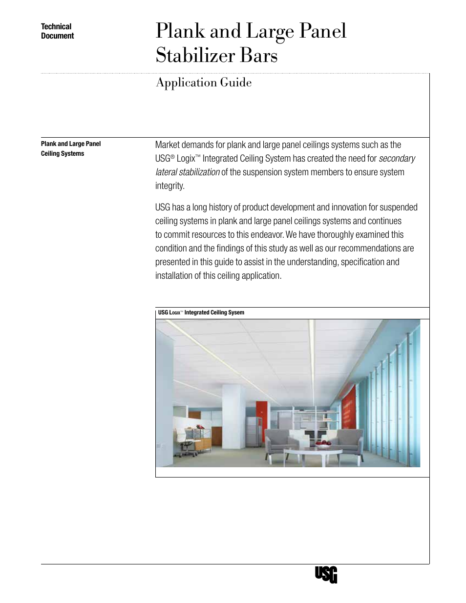 USG Plank and Large Panel Stabilizer Bars User Manual | 16 pages