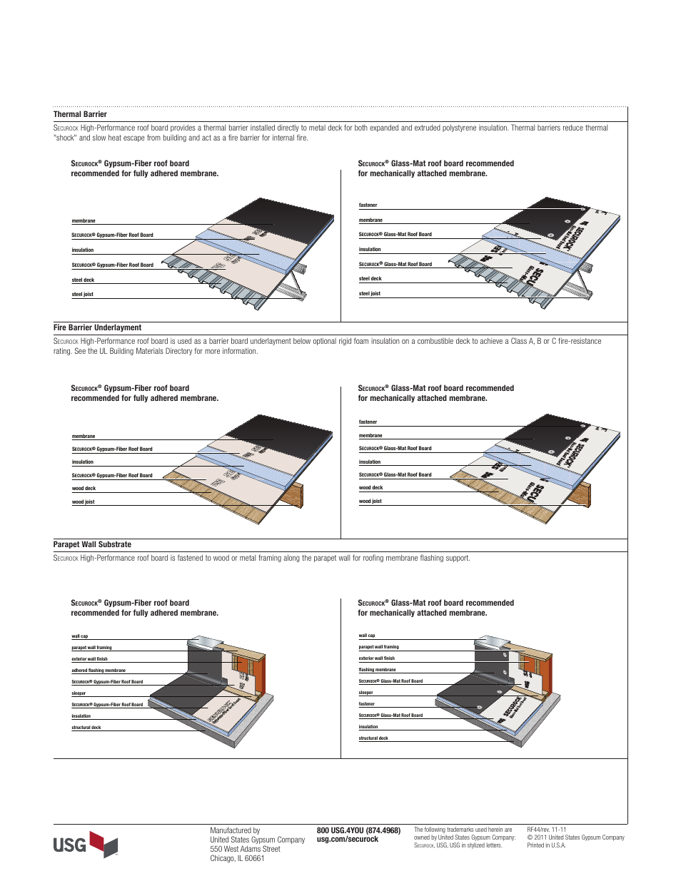 USG Roof Board Applications User Manual | Page 3 / 3