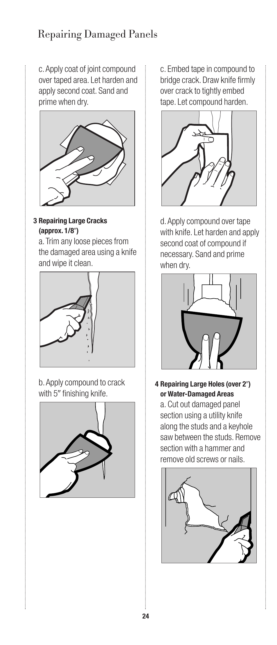 Repairing damaged panels | USG SHEETROCK Gypsum Panels User Manual | Page 24 / 26