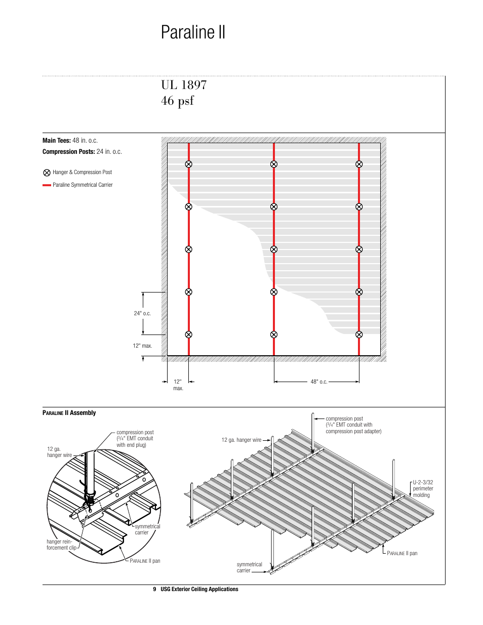 Paraline ii, Ul 1897 | USG Exterior Ceiling Applications Systems Guide User Manual | Page 10 / 49