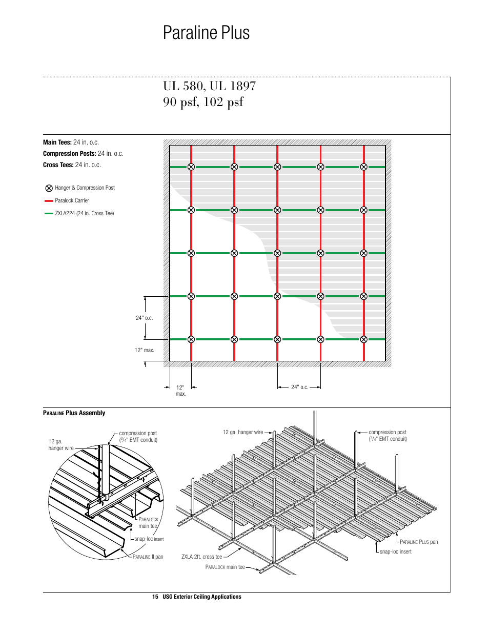 Paraline plus | USG Exterior Ceiling Applications Systems Guide User Manual | Page 16 / 49