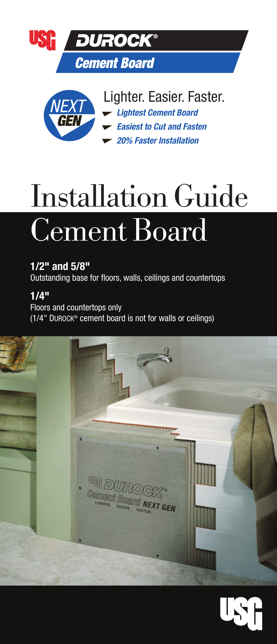 USG Durock Cement Board User Manual | 8 pages