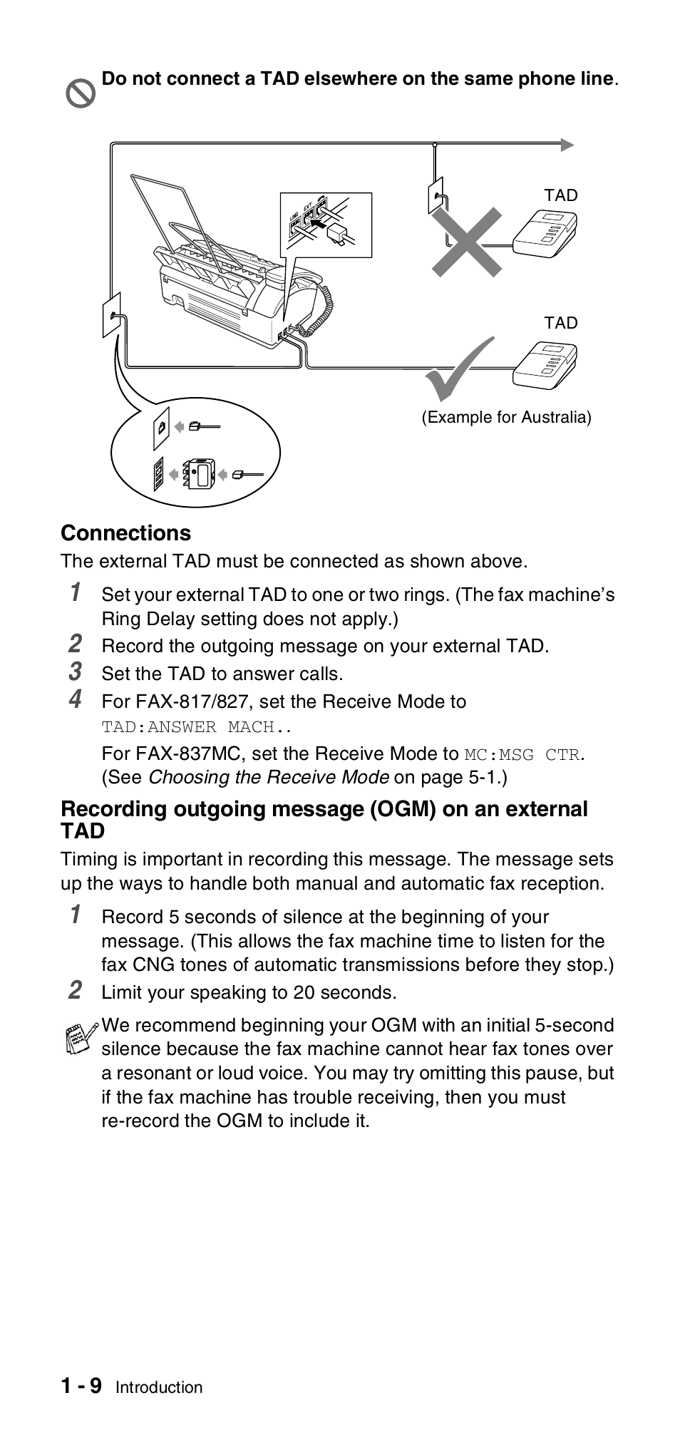 Brother FAX-837MC User Manual | Page 22 / 130