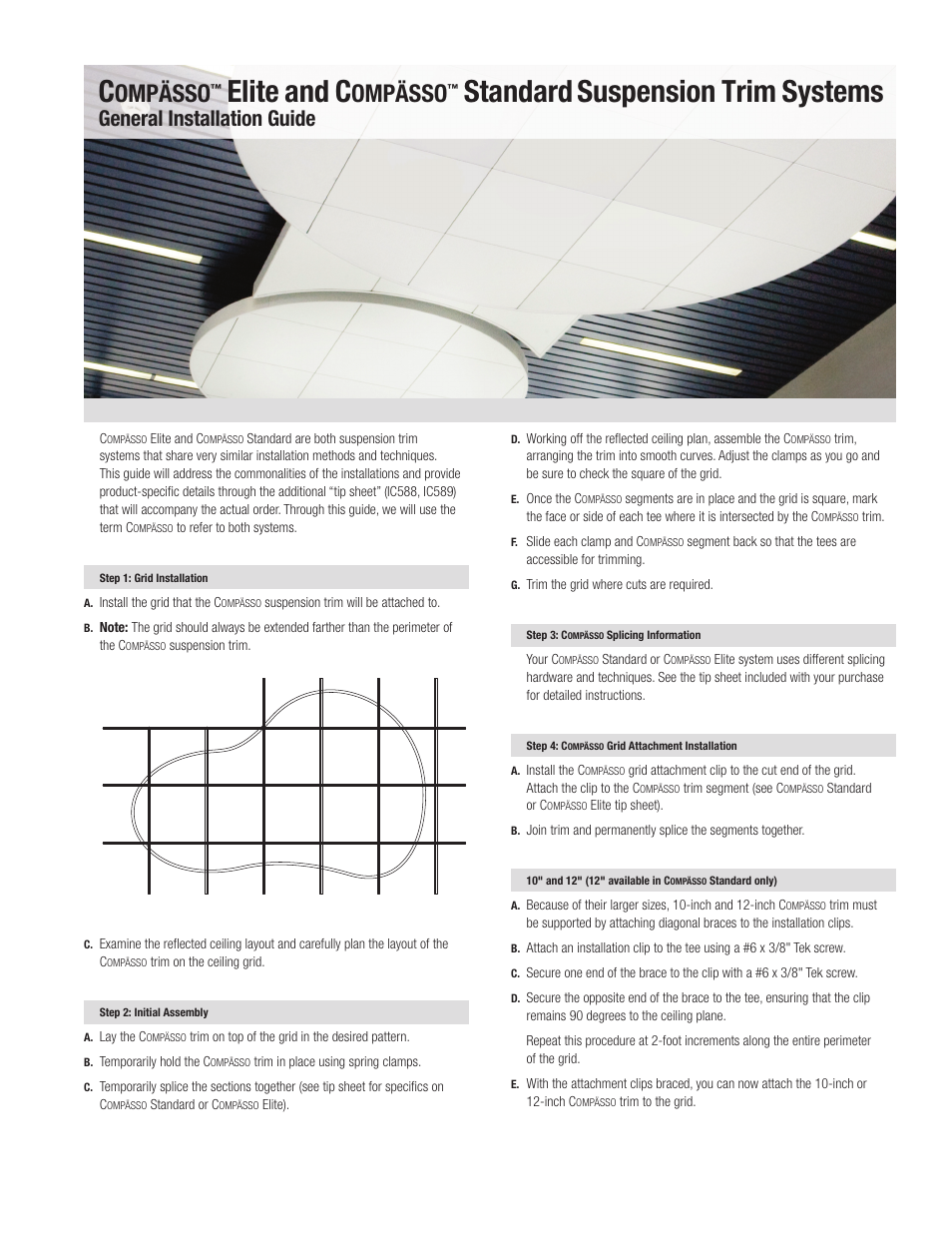 USG Compässo Elite Suspension Trim System User Manual | 2 pages