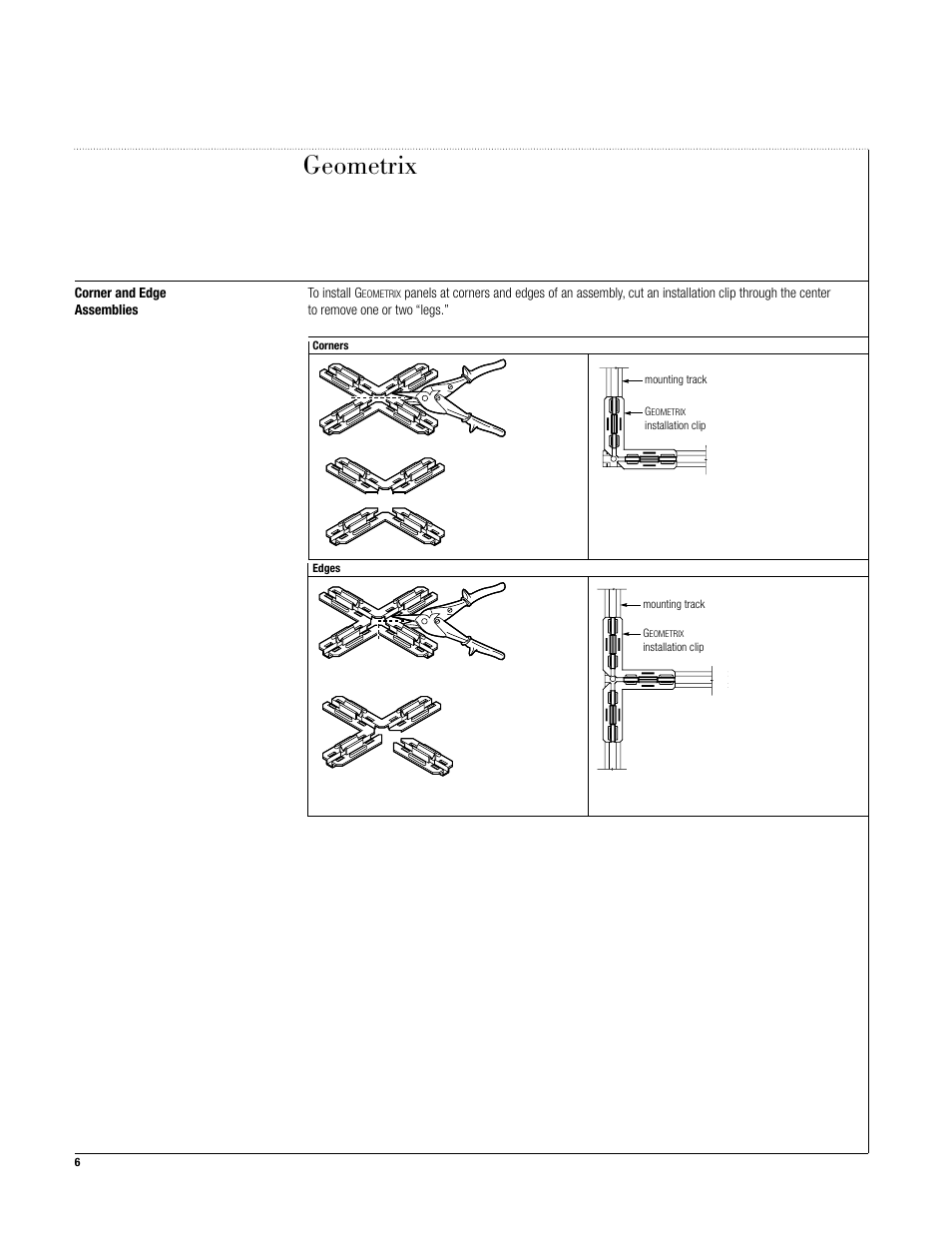 Geometrix | USG Geometrix Panels Wall Mount Solution User Manual | Page 6 / 8
