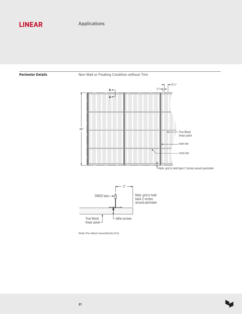 Linear, Applications | USG Ceiling True Wood User Manual | Page 22 / 31