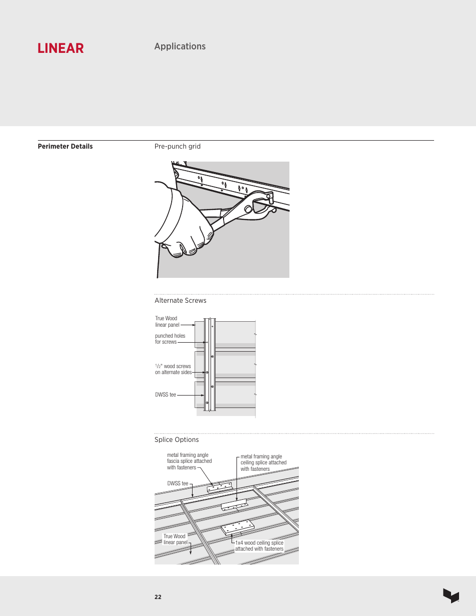 Linear, Applications | USG Ceiling True Wood User Manual | Page 23 / 31