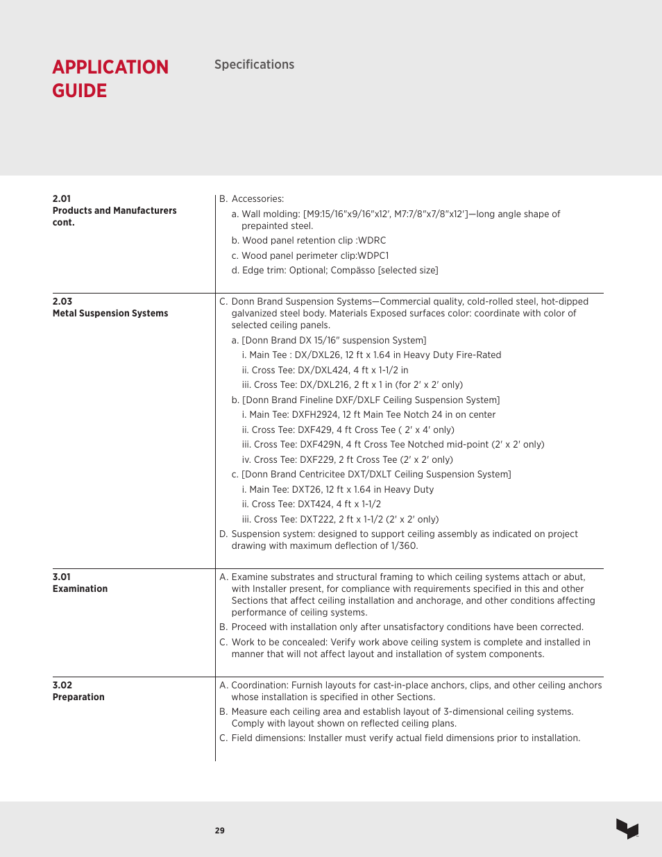 Application guide | USG Ceiling True Wood User Manual | Page 30 / 31