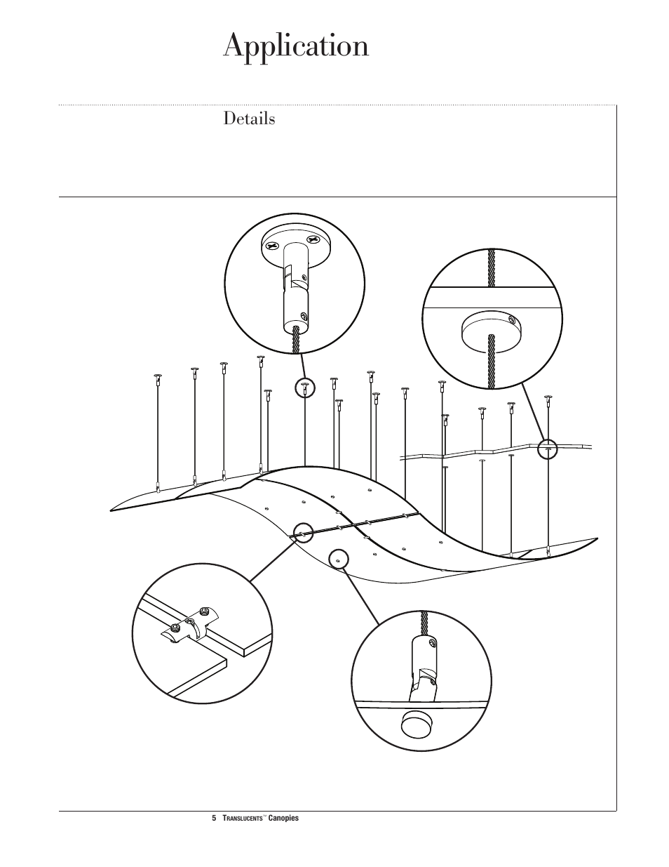 Application, Details | USG Translucents Canopies User Manual | Page 6 / 14