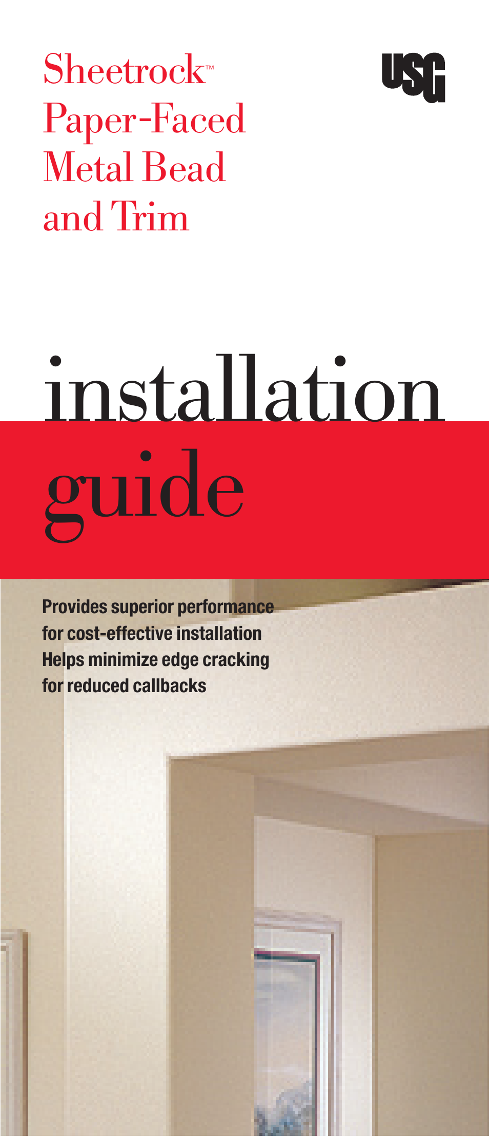 Installation guide | USG Sheetrock Paper-Faced Metal Bead and Trim User Manual | Page 2 / 8