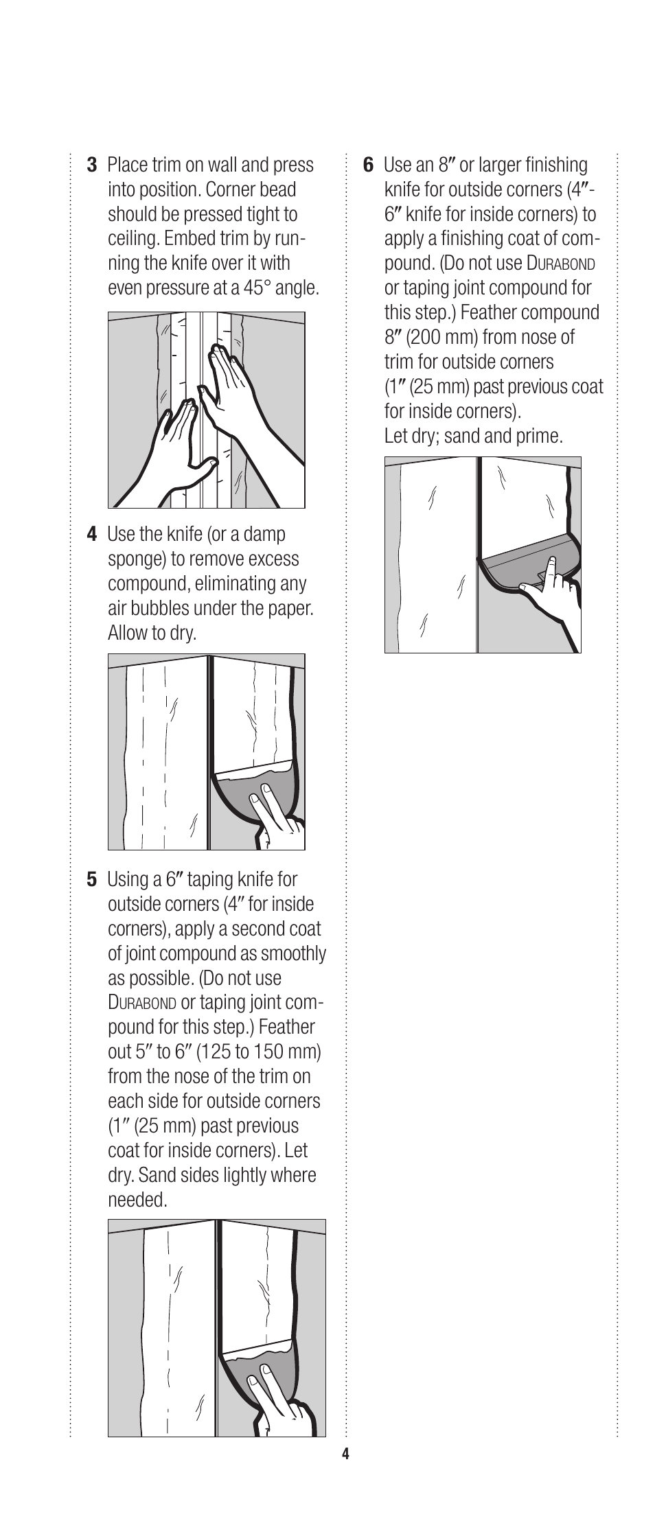 USG Sheetrock Paper-Faced Metal Bead and Trim User Manual | Page 5 / 8