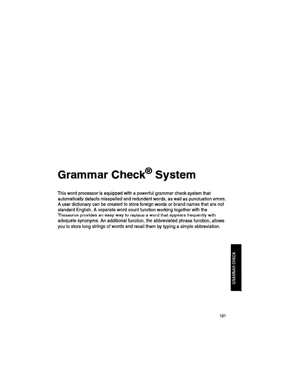 Grammar check® system | Brother WP330MDS User Manual | Page 131 / 322