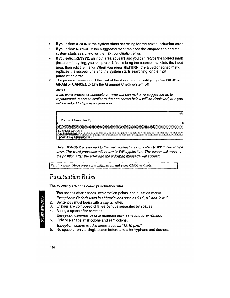 Punctuation rules | Brother WP330MDS User Manual | Page 146 / 322