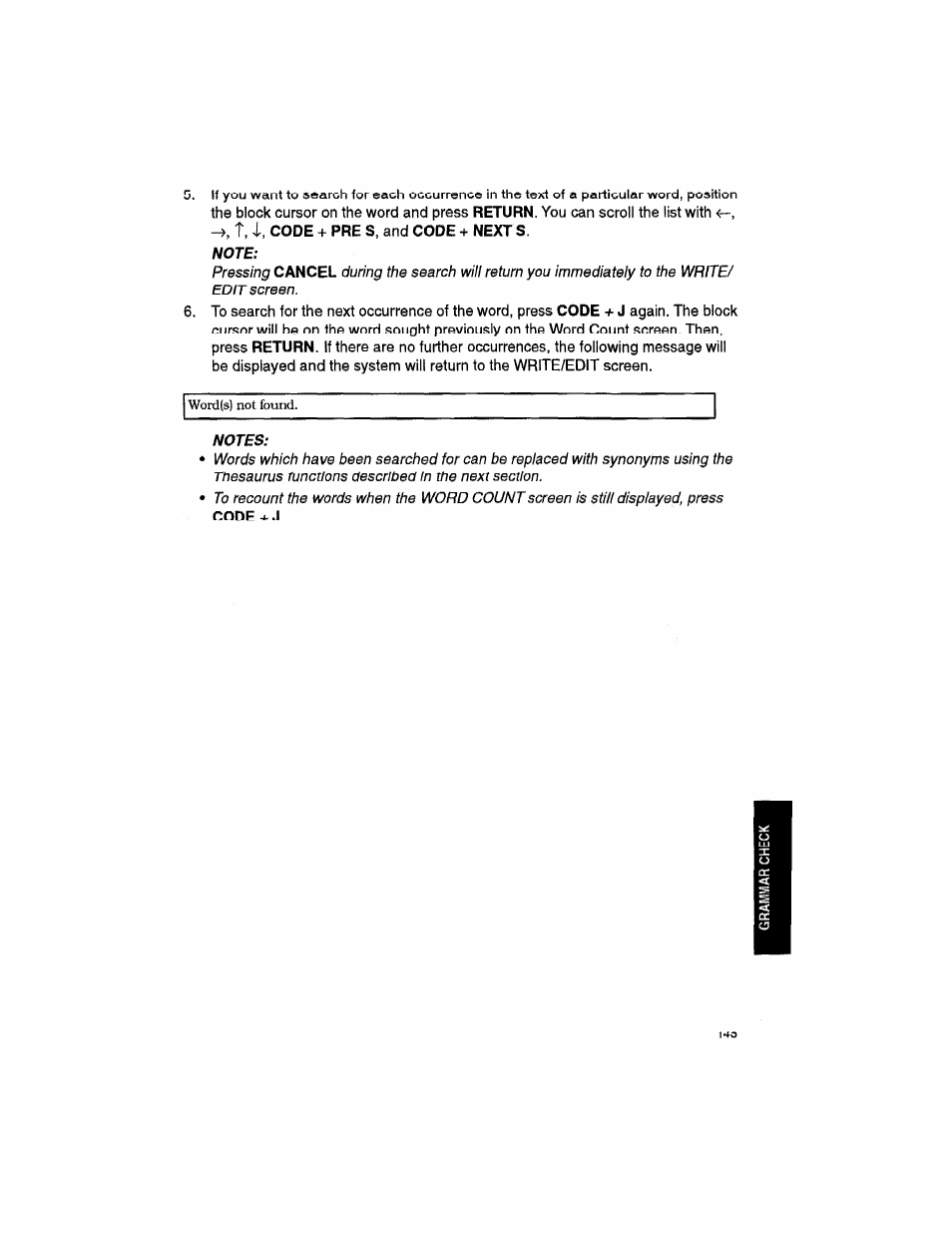 Note, Notes | Brother WP330MDS User Manual | Page 153 / 322