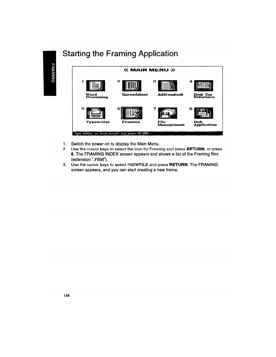 Starting the framing application | Brother WP330MDS User Manual | Page 158 / 322