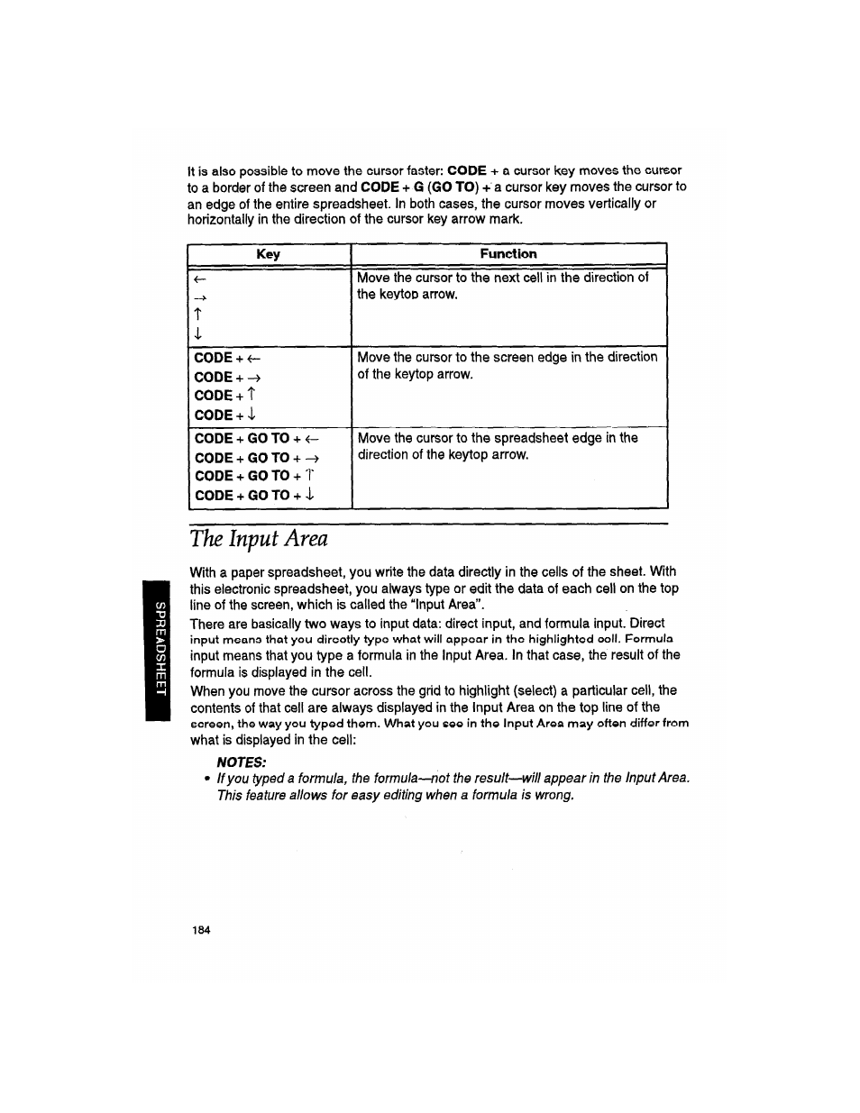 The input area | Brother WP330MDS User Manual | Page 194 / 322