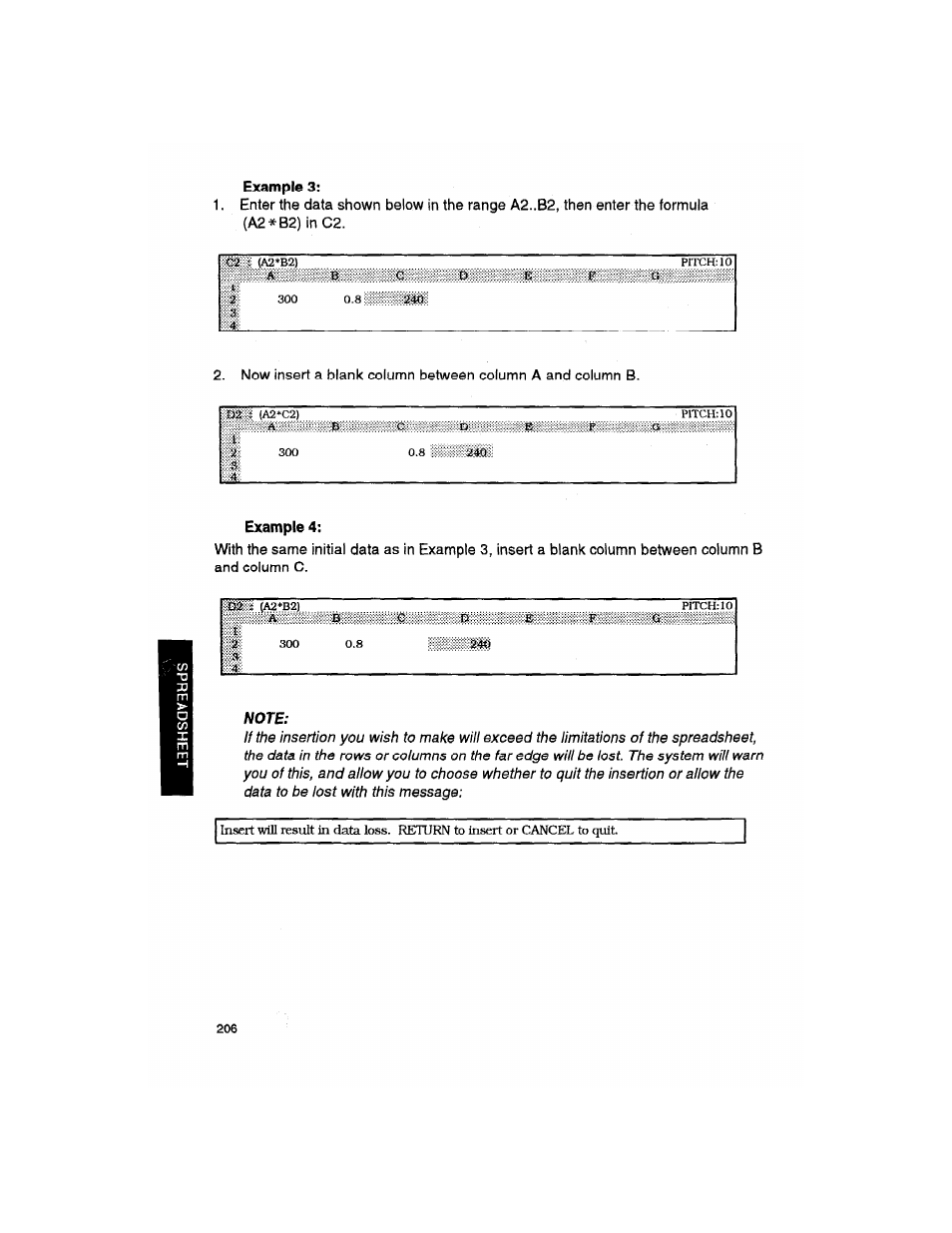 Note, Example 3 | Brother WP330MDS User Manual | Page 216 / 322