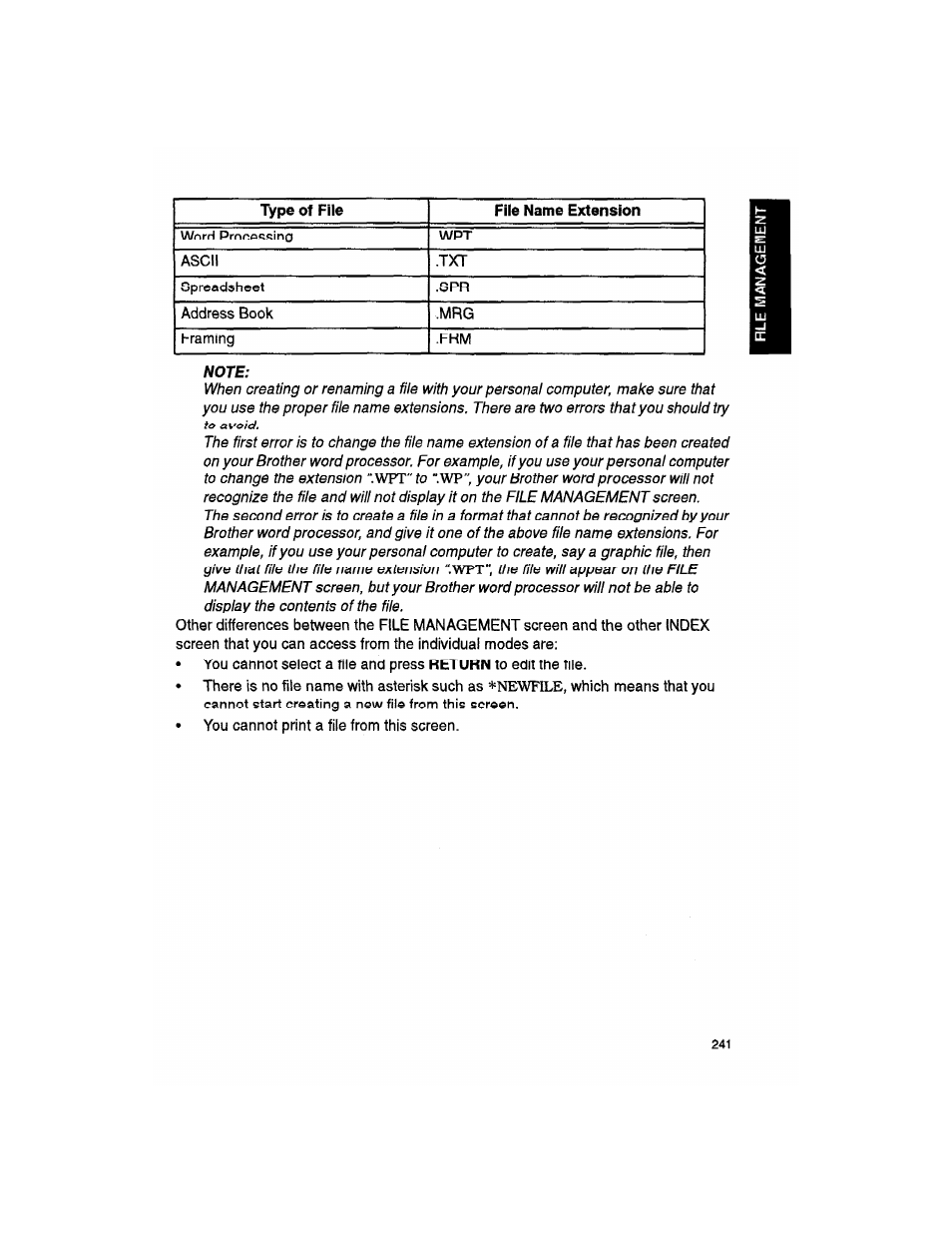 Note | Brother WP330MDS User Manual | Page 251 / 322