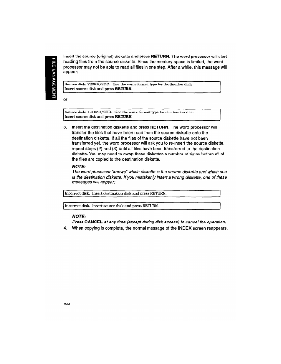 Note | Brother WP330MDS User Manual | Page 254 / 322