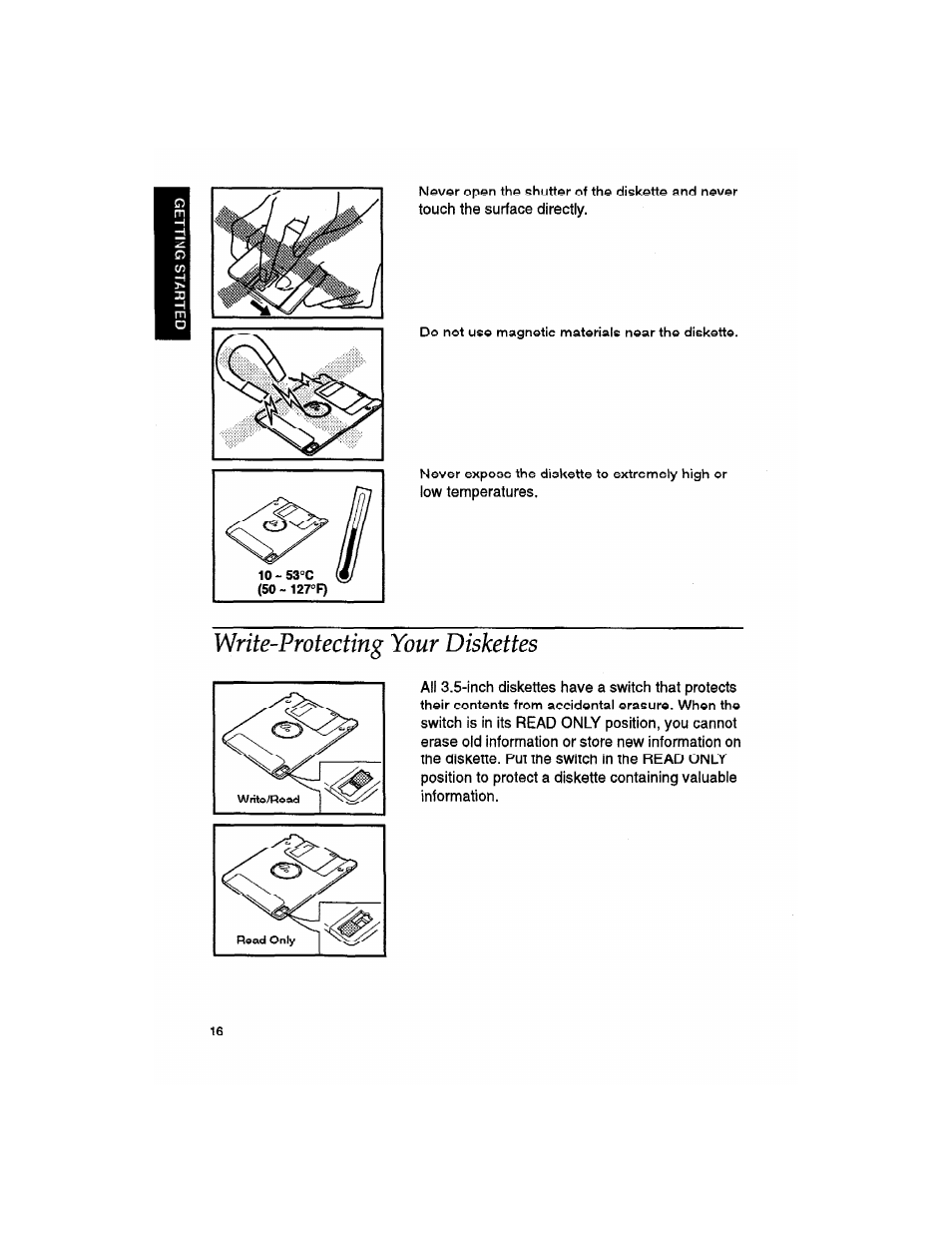 Write-protecting your diskettes | Brother WP330MDS User Manual | Page 26 / 322