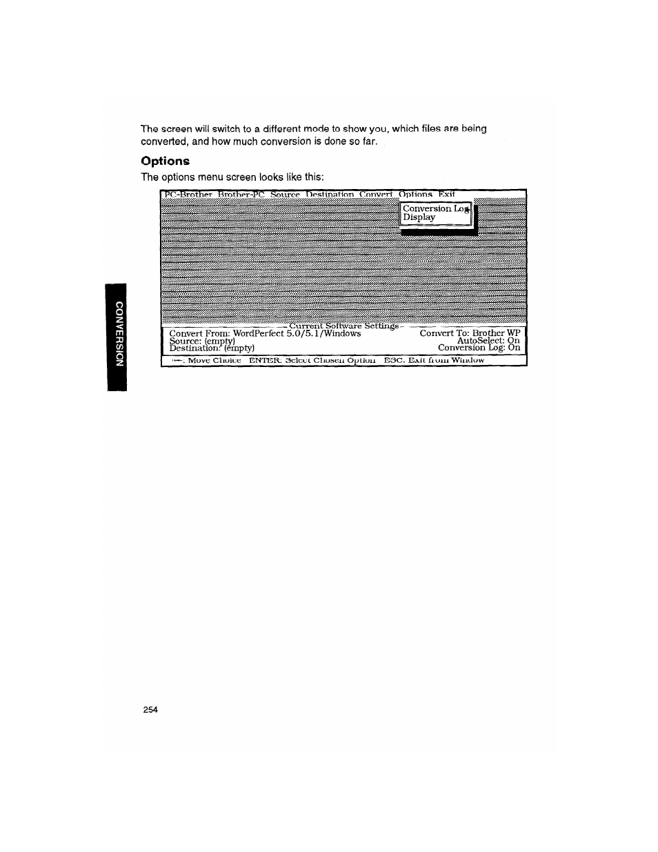 Options | Brother WP330MDS User Manual | Page 264 / 322