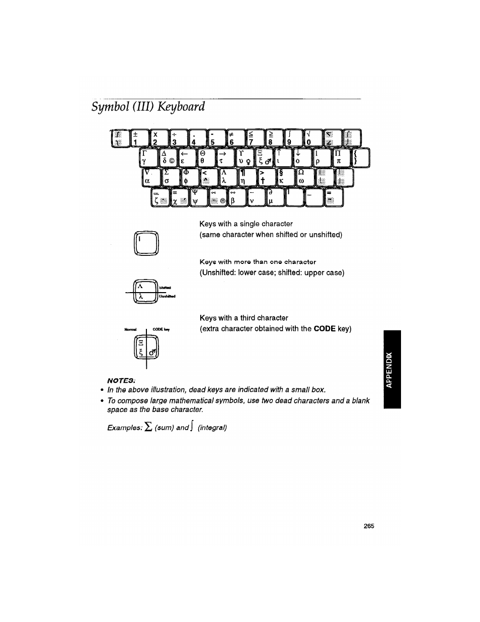 Symbol (iii) keyboard | Brother WP330MDS User Manual | Page 275 / 322