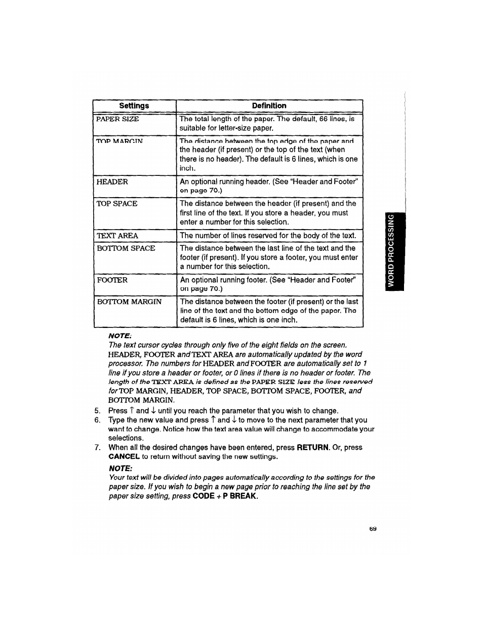 Note | Brother WP330MDS User Manual | Page 79 / 322