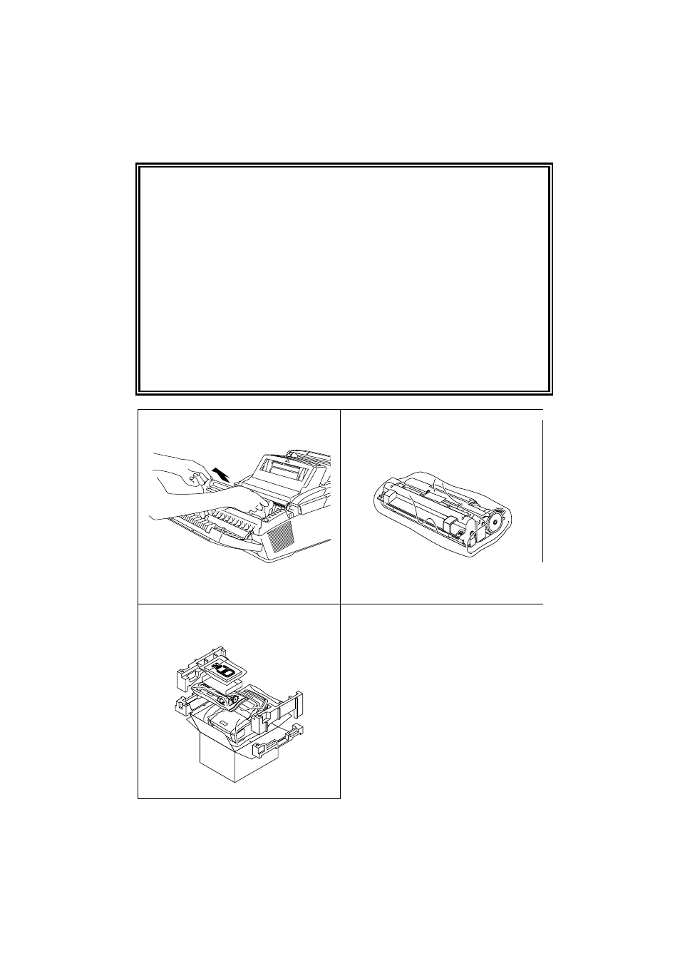 Shipment of the printer, Warning | Brother HL-1070 User Manual | Page 2 / 93