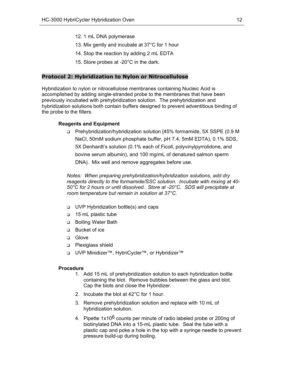 UVP HybriCycler User Manual | Page 12 / 15