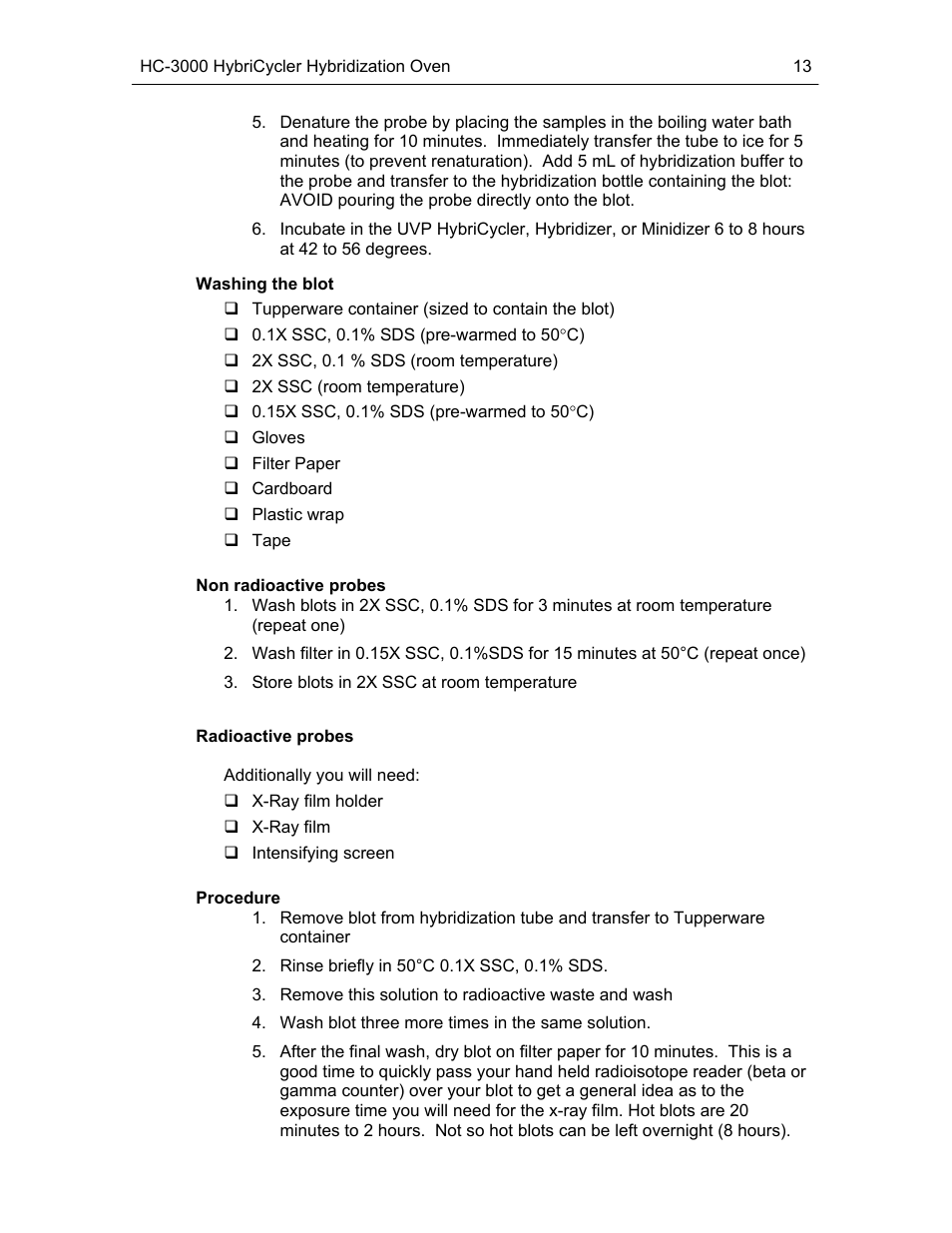 UVP HybriCycler User Manual | Page 13 / 15