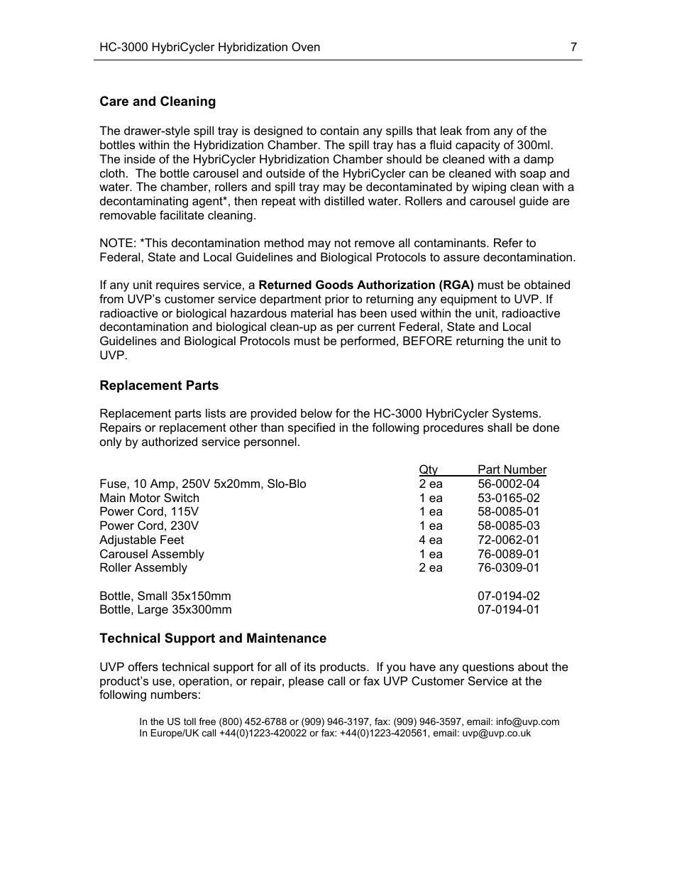 UVP HybriCycler User Manual | Page 7 / 15