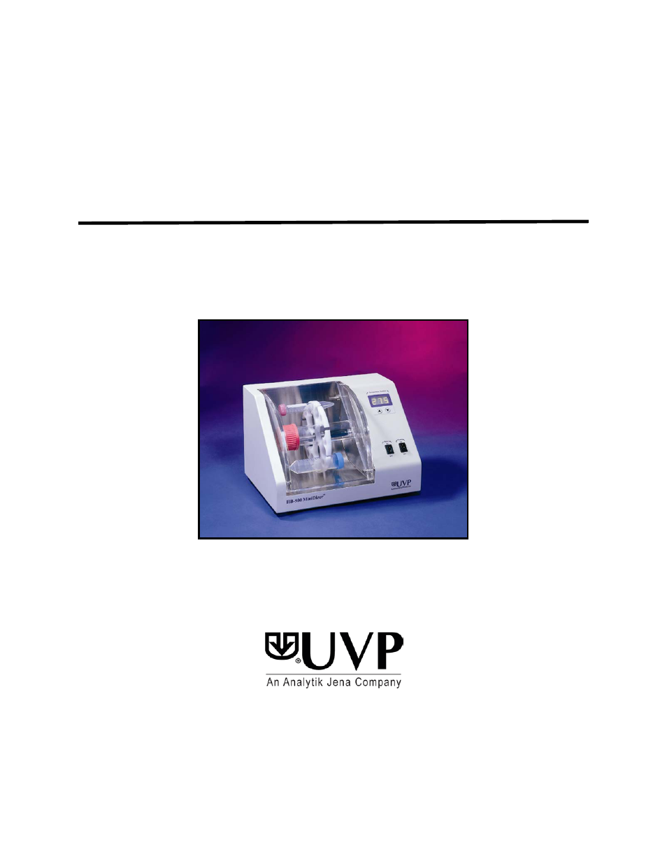UVP HB-500 Minidizer User Manual | 15 pages