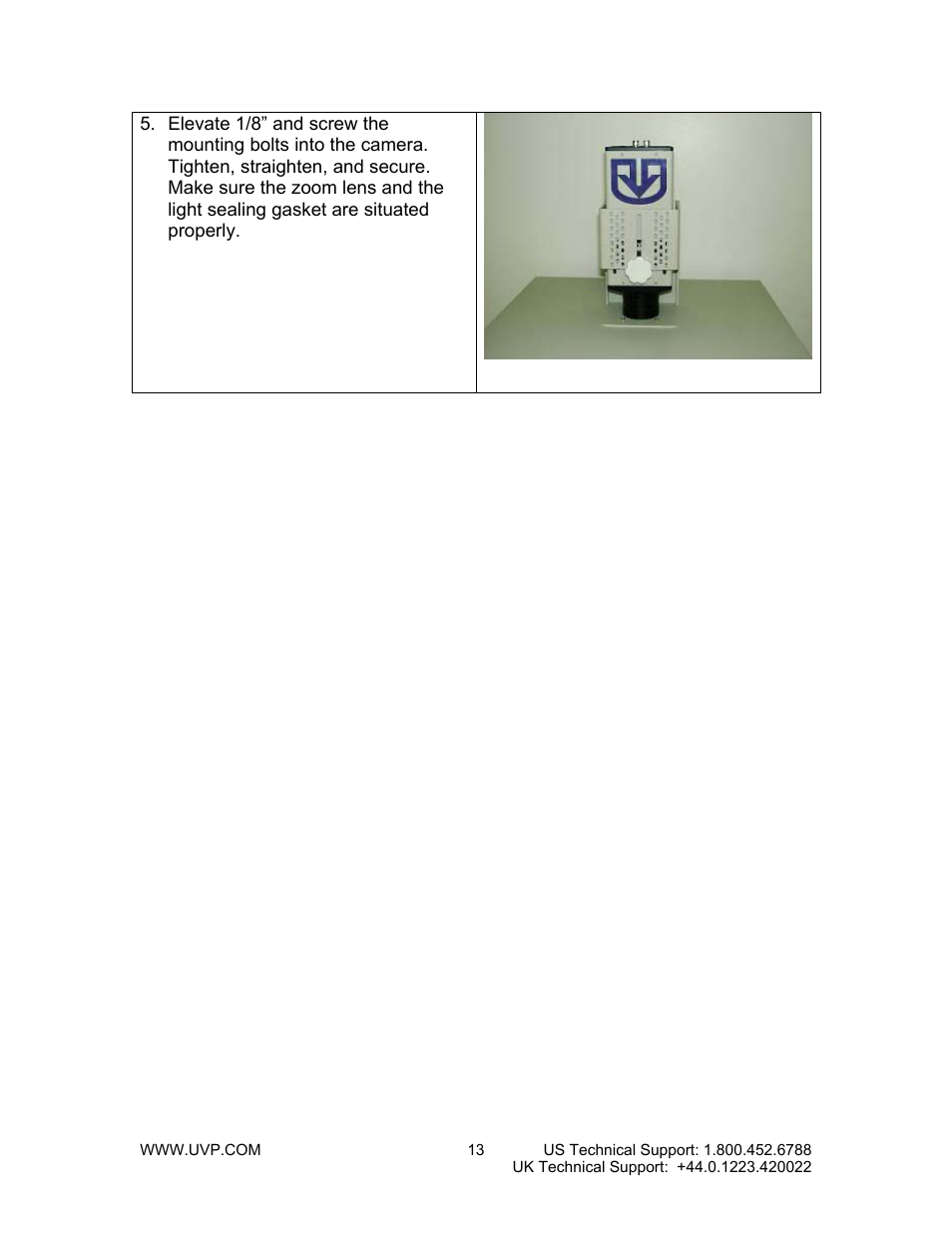 UVP BioChemi System with EpiChemi II Darkroom User Manual | Page 13 / 38