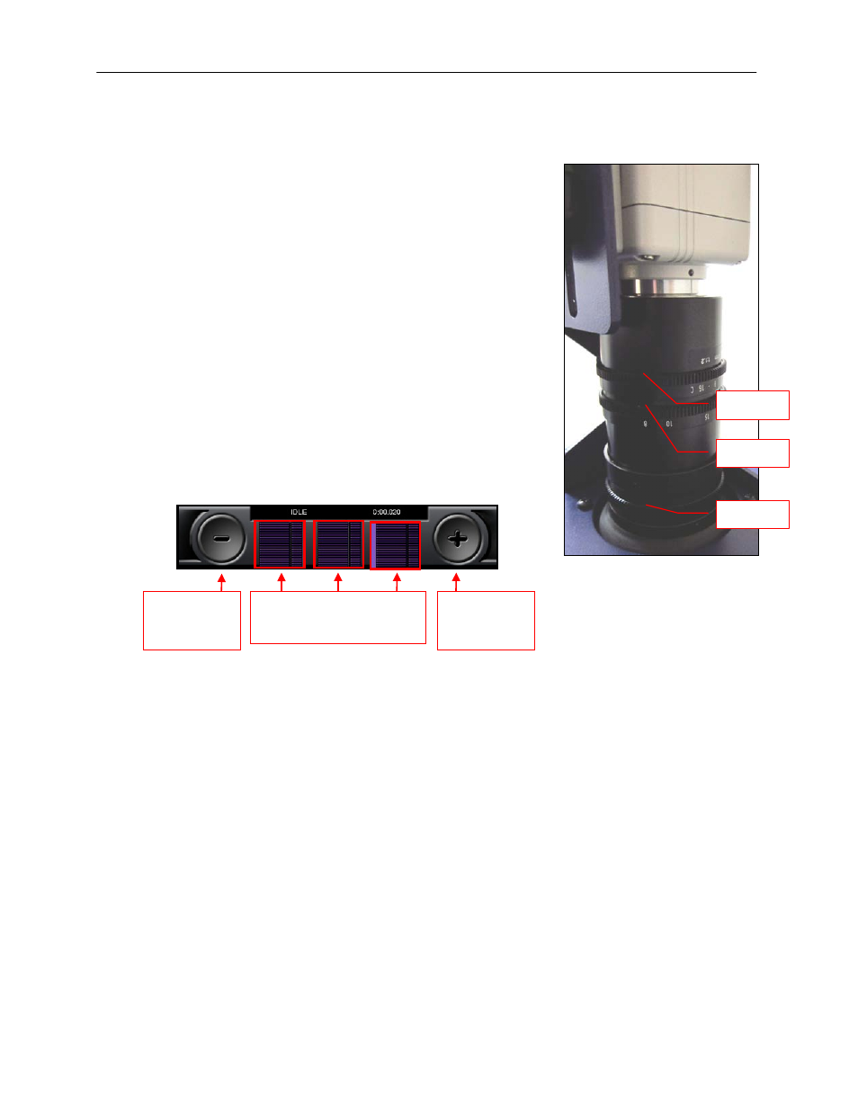 Image focusing, Printer setup, Min / sec / msec | UVP BioDoc-It System User Manual | Page 11 / 18