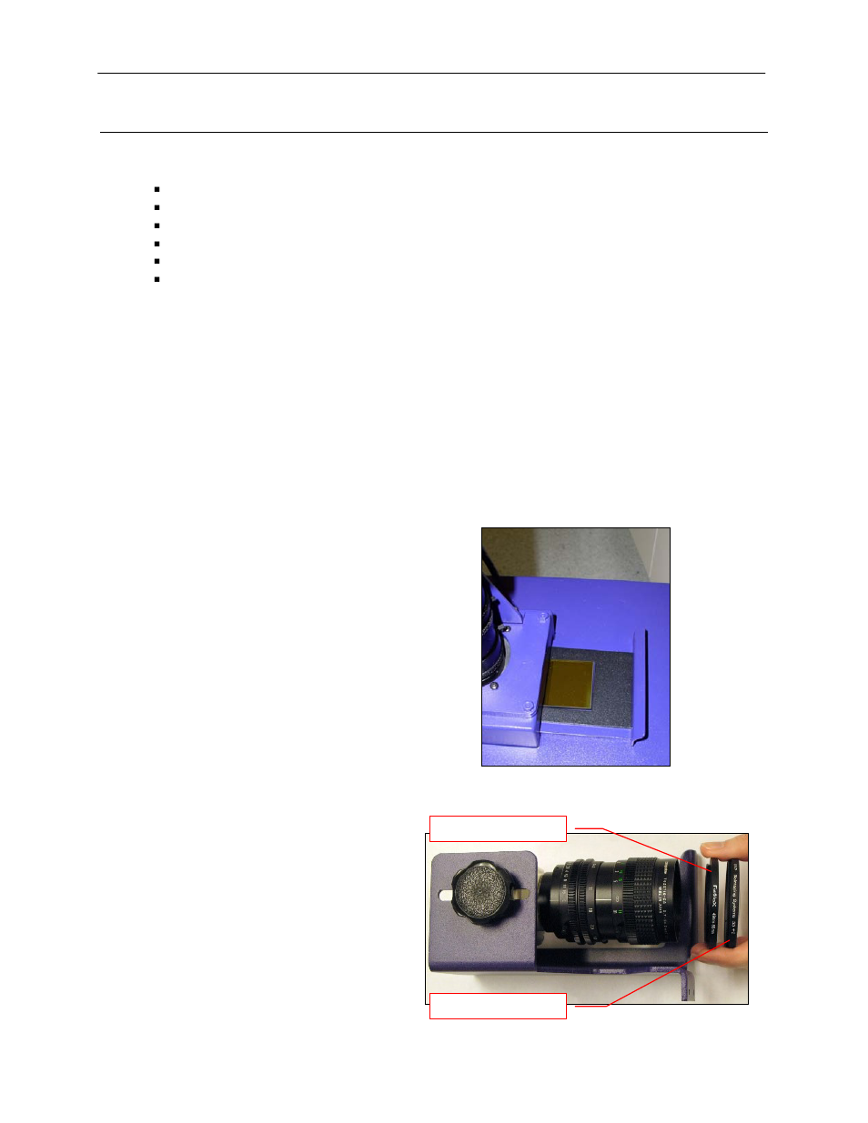 Setup instructions, Components, Installing the filter | Camera setup | UVP BioDoc-It System User Manual | Page 7 / 18