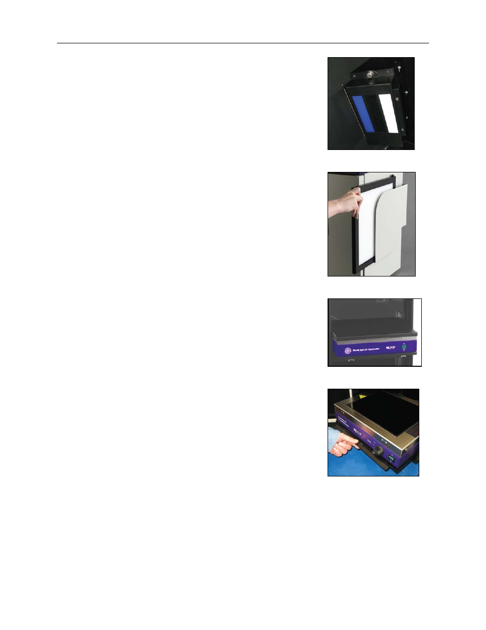 Epi illumination, Led white light illuminator, Chemi tray | Uv transilluminator | UVP BioSpectrum Imaging System User Manual | Page 6 / 22