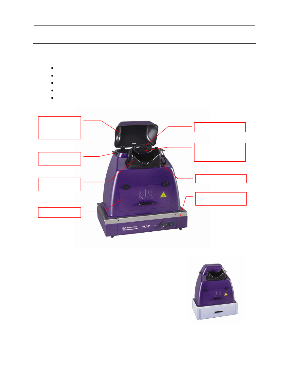 Introduction, Hood enclosure, Camera & uv filter | UVP DigiDoc-It Imaging System User Manual | Page 2 / 11