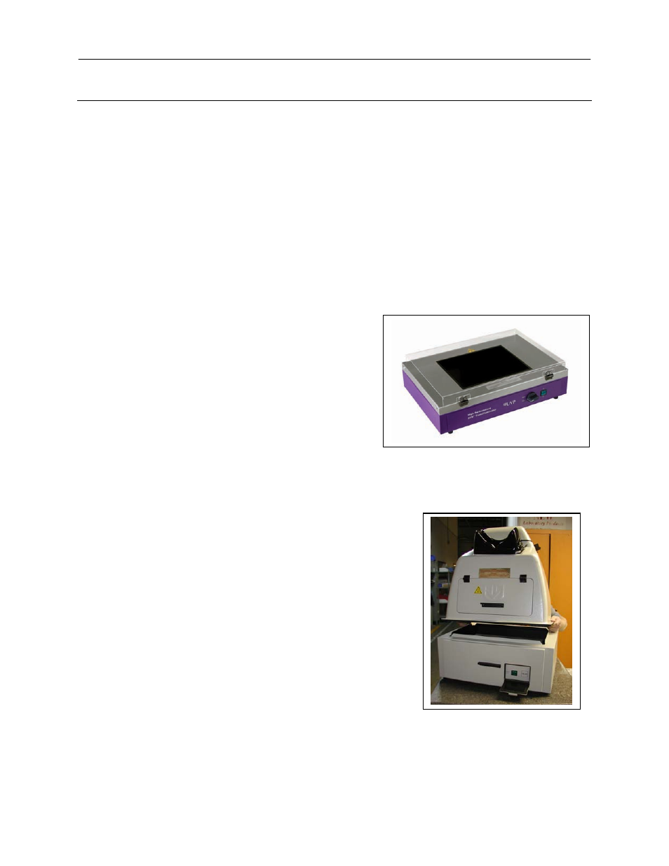 System setup, Place the hood on top of the transilluminator, High performance transilluminator | Benchtop transilluminator and drawer, Camera assembly | UVP DigiDoc-It Imaging System User Manual | Page 4 / 11