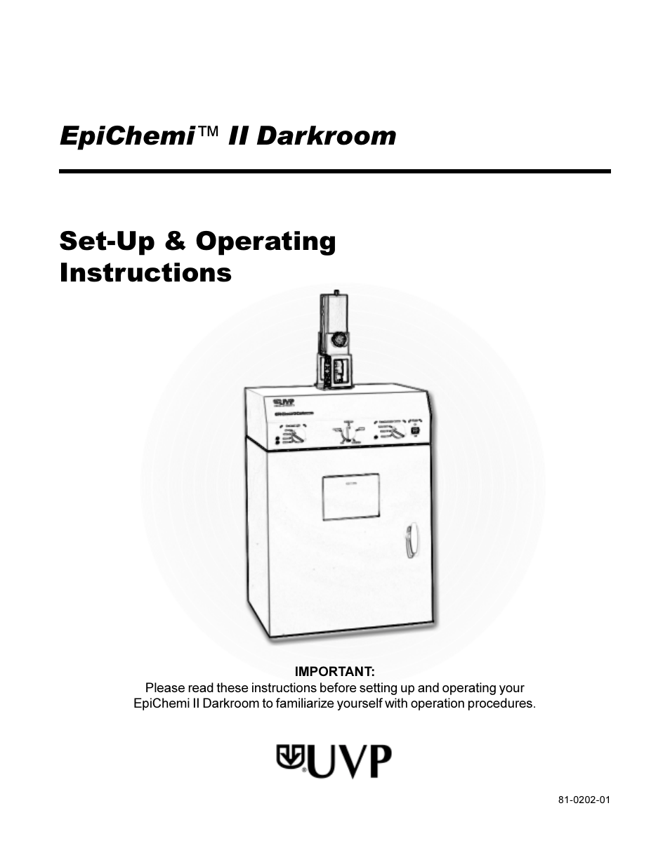UVP EpiChemi II Darkroom User Manual | 10 pages