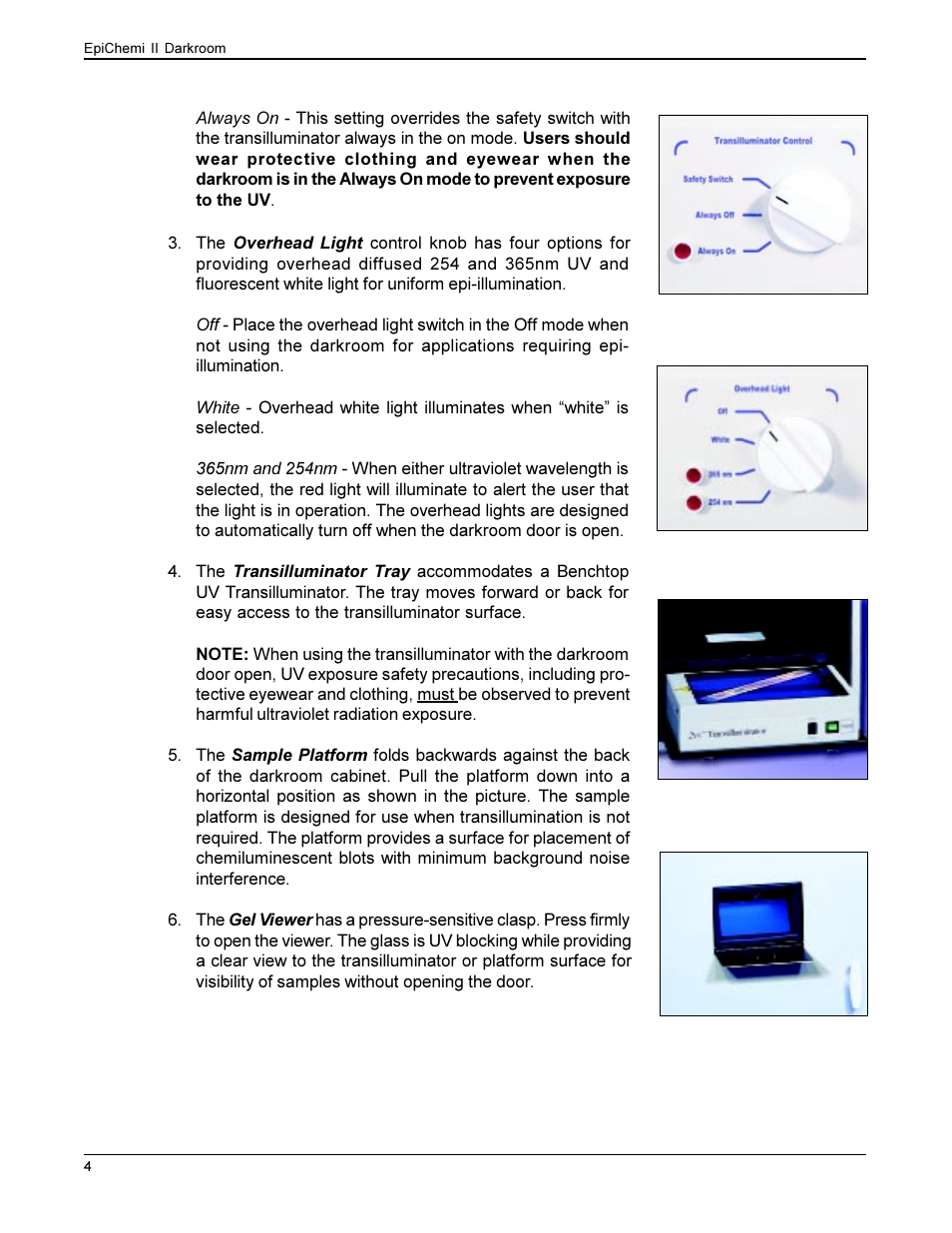 UVP EpiChemi II Darkroom User Manual | Page 6 / 10