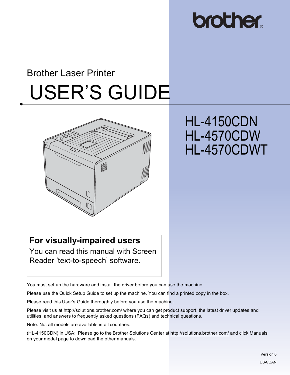 Brother HL 4150CDN User Manual | 199 pages