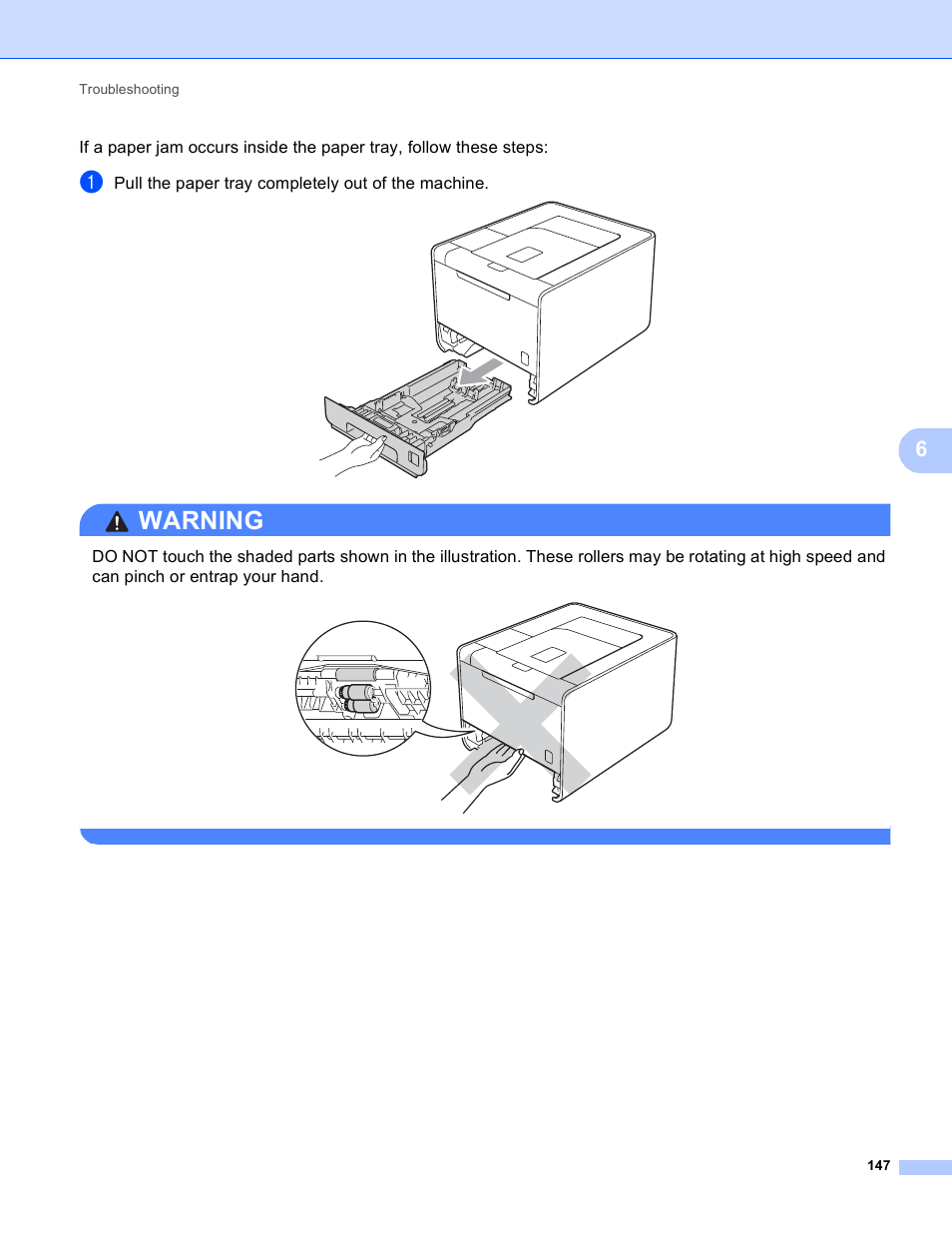 Warning | Brother HL 4150CDN User Manual | Page 153 / 199